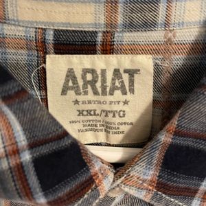 Ariat mens plaid dress shirt